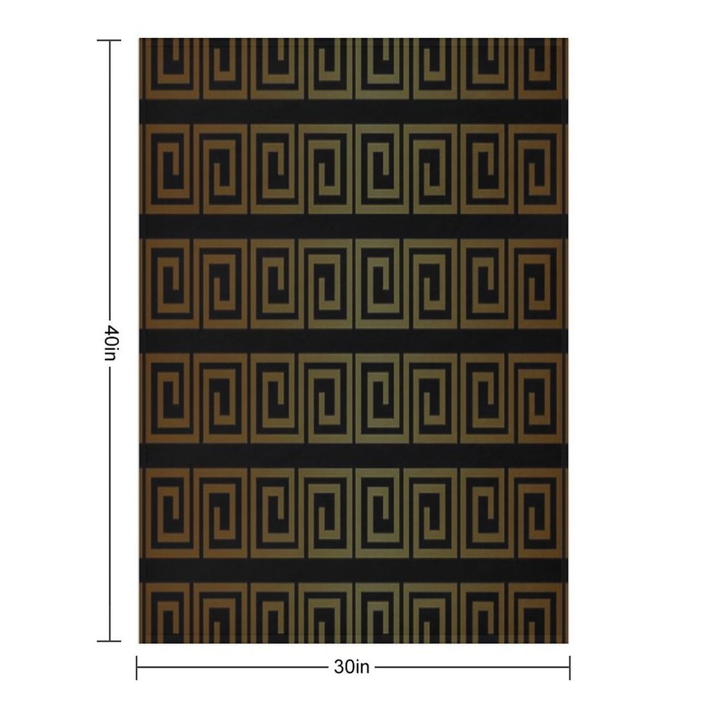 Japanese Geometric Pattern Velvety-soft Throw Blanket