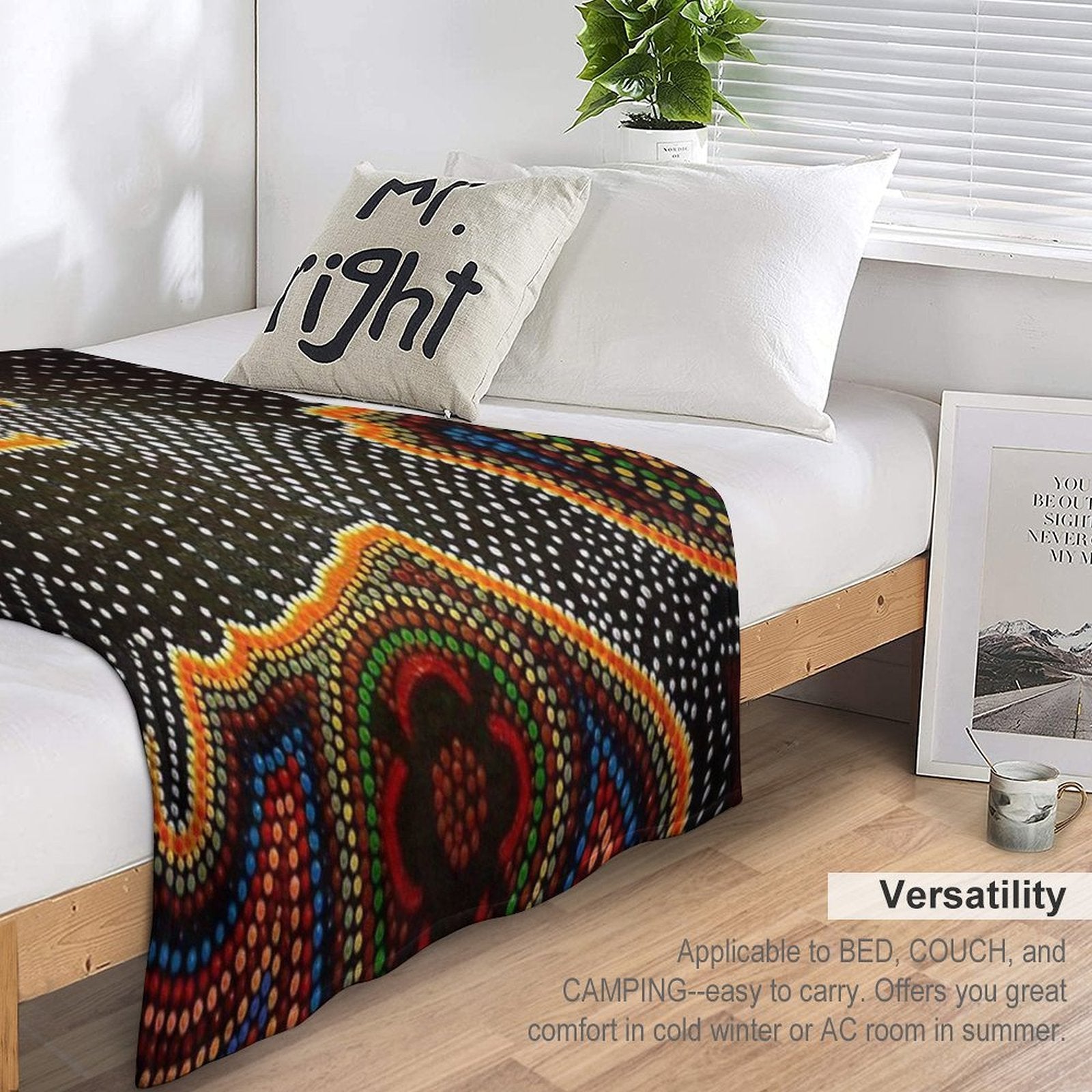 Black Cockatoo - Dreaming Versatility Throw Blanket