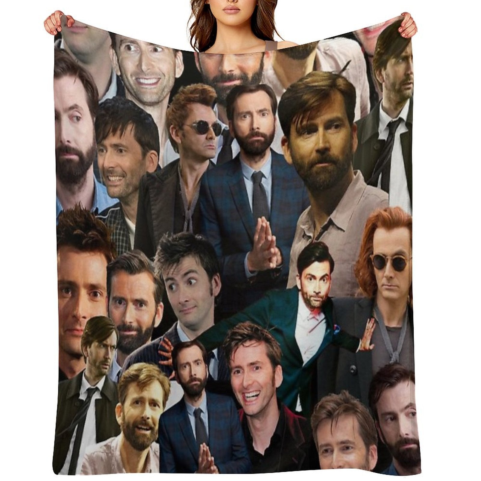 David Tennant Collage Travel-friendly Throw Blanket