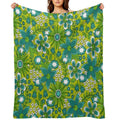 Peace, Love And Flowers Comfort Throw Blanket