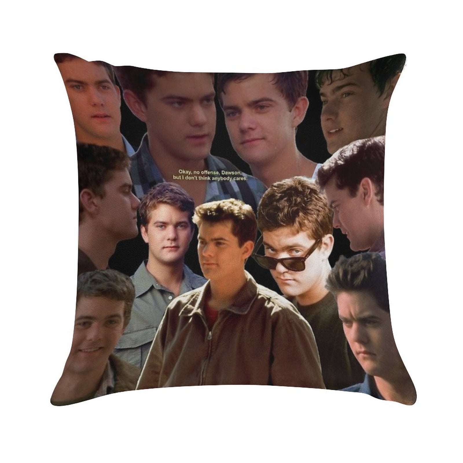 Joshua Jackson Collage Soft Gift Ready Throw Pillow