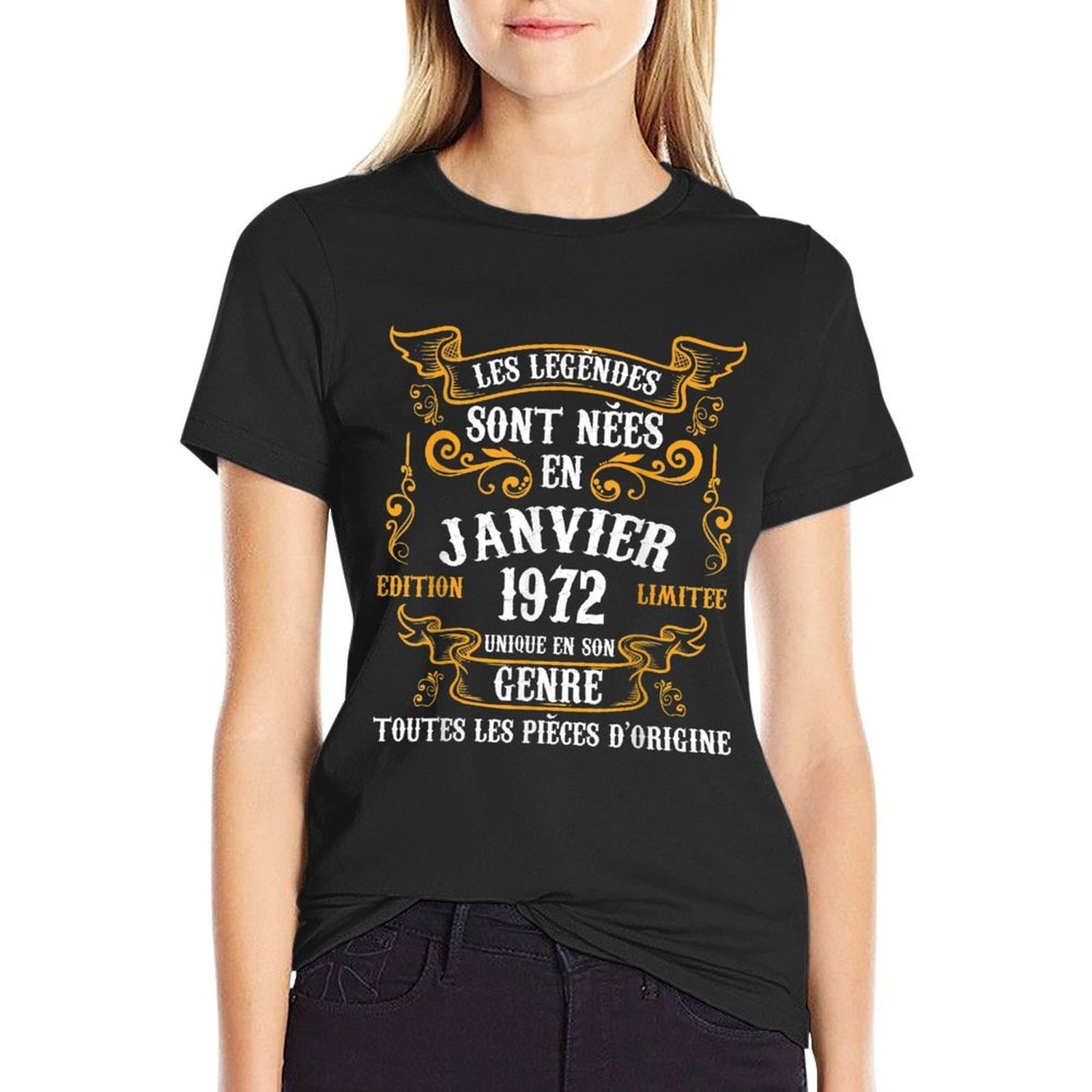 Les Legendes Sont Nees En Janvier 1972 50th Birthday  Polyester Blend T-Shirt