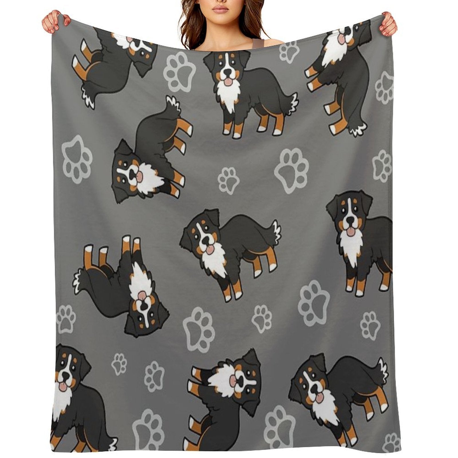 Bernese Mountain Dog. Eco-conscious Throw Blanket