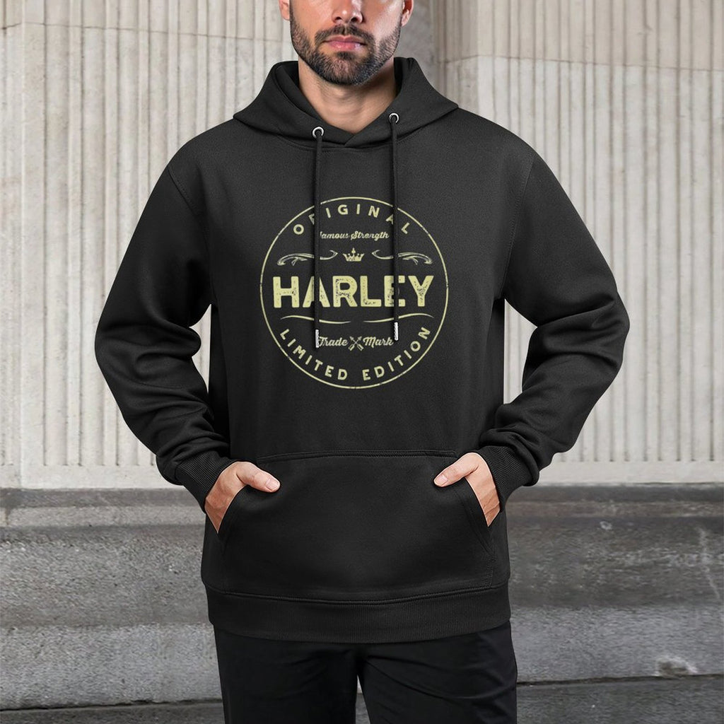 Harley Vintage Classic Circular Design Durable Construction Hoodie
