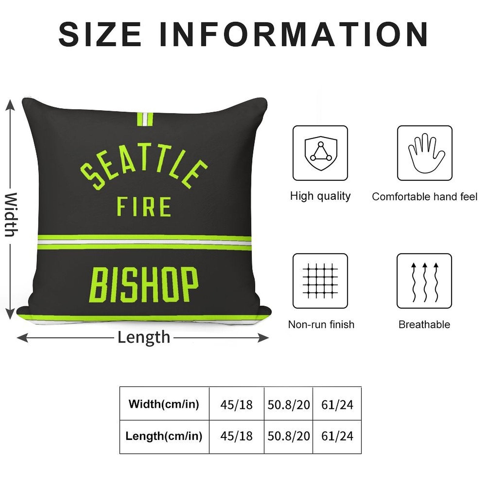 Station 19 - Seattle Fire Bishop Turnouts Pillow Soft Hidden Zipper Throw Pillow