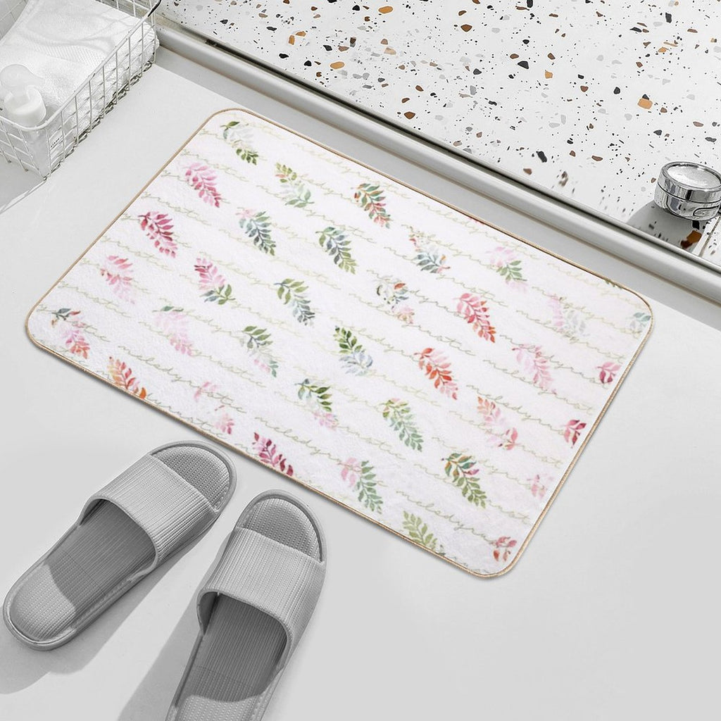 Romantic Background with Flowers  Pet-Safe Bath Mat