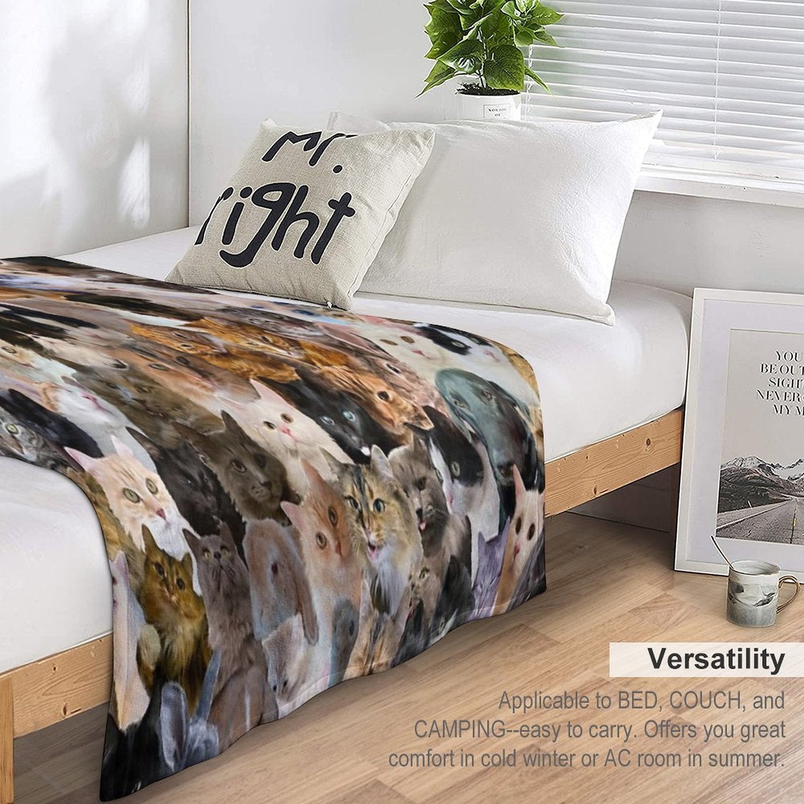 Animal Lover Pattern Eco-conscious Throw Blanket