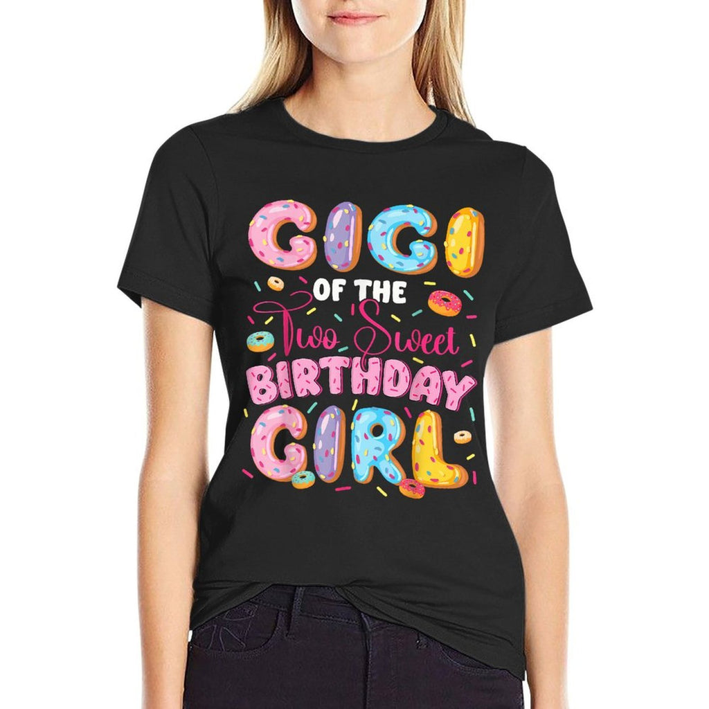 Gigi Of The Two Sweet Birthday Girl Donut 2Nd Birthday  Eco-friendly Material T-Shirt
