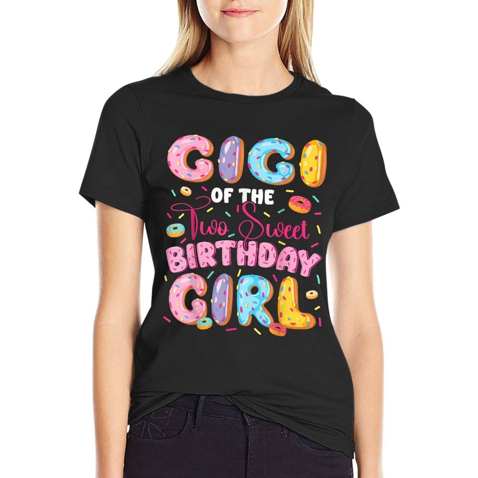Gigi Of The Two Sweet Birthday Girl Donut 2Nd Birthday  Eco-friendly Material T-Shirt