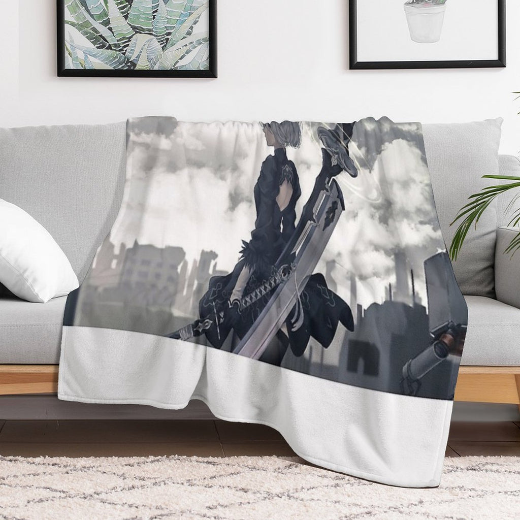 Nier Automata 2B Premium Throw Blanket