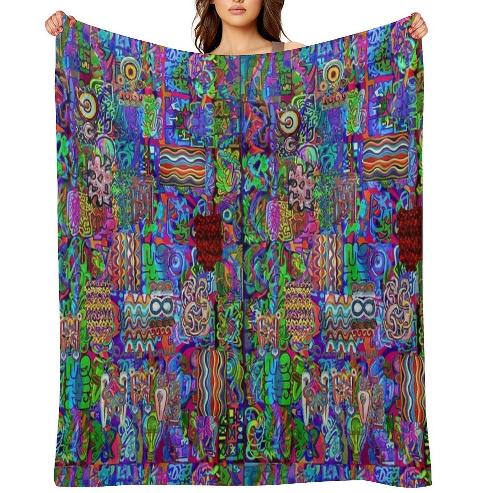 Pop Abstract Sustainable Throw Blanket