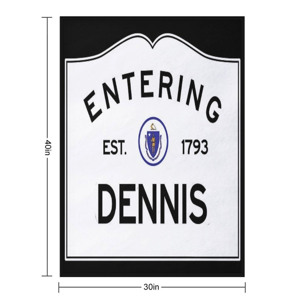 Entering Dennis - Commonwealth of Massachusetts Road Sign Multi-functional Throw Blanket