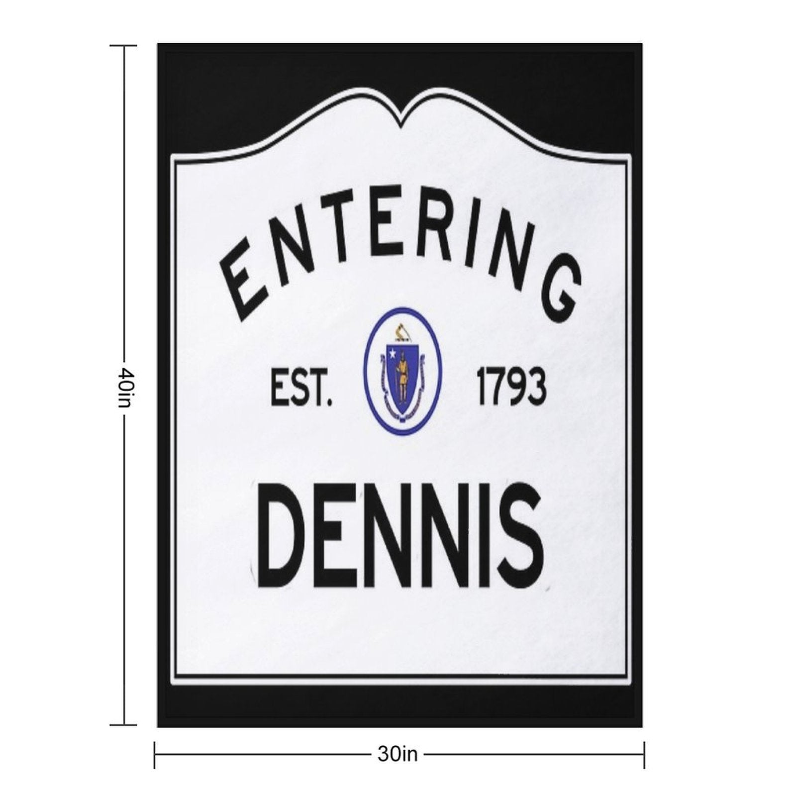 Entering Dennis - Commonwealth of Massachusetts Road Sign Multi-functional Throw Blanket