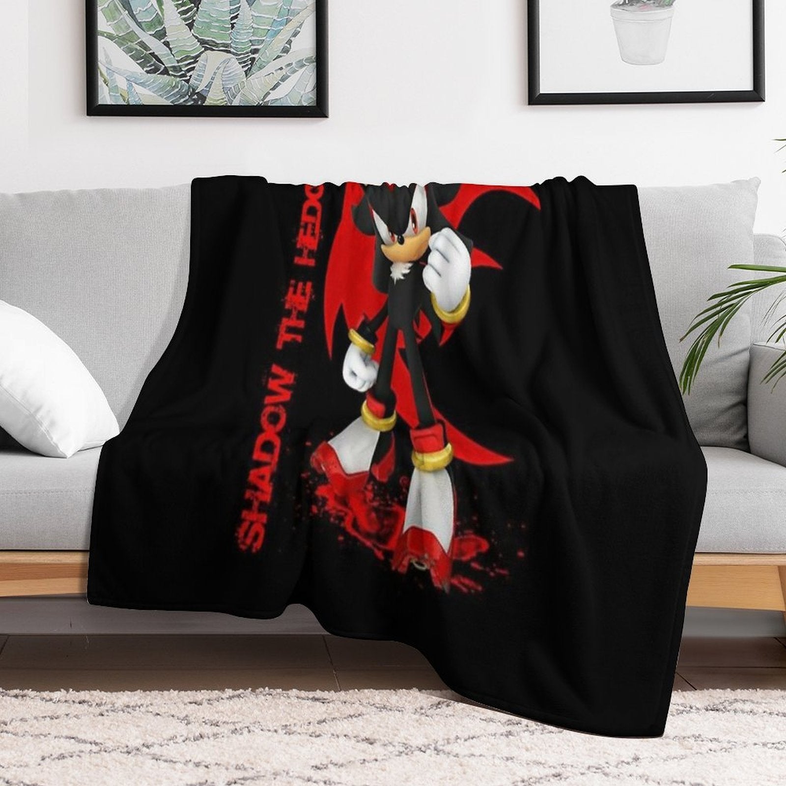 Shadow The Hedgehog Plush Throw Blanket
