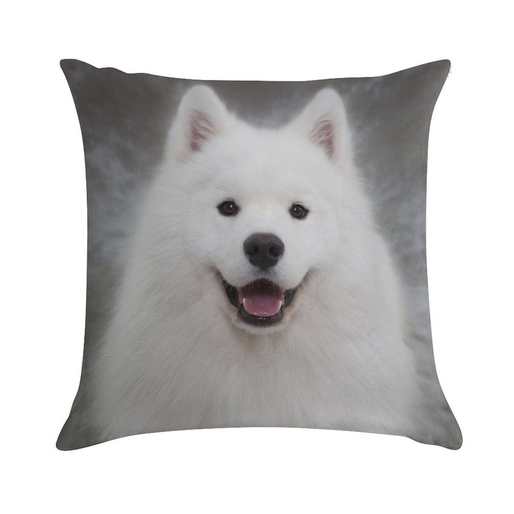 Samoyed Puppy Dog Soft Home Decor Throw Pillow