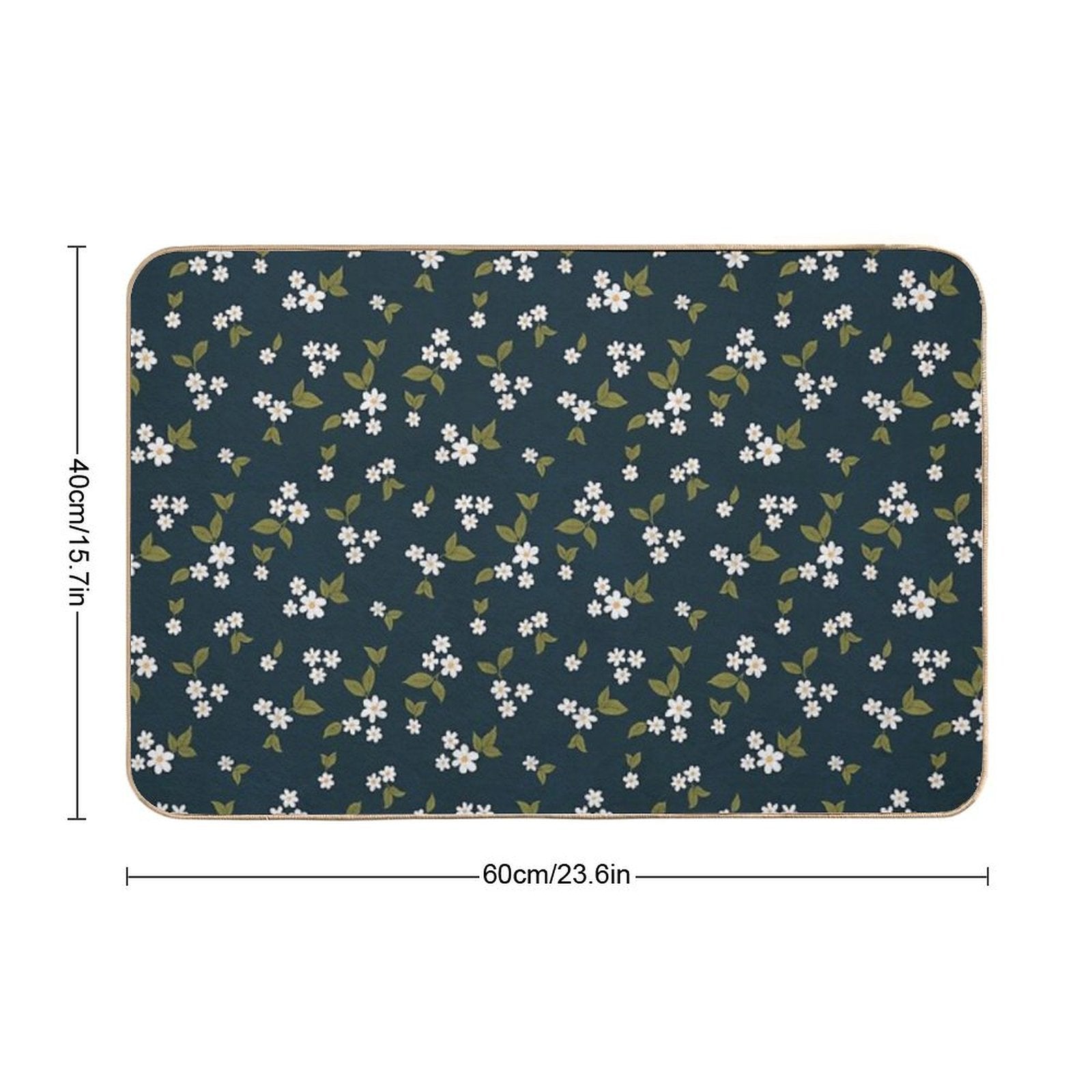 Daisy Bloom Teal  Multi-Purpose Bath Mat
