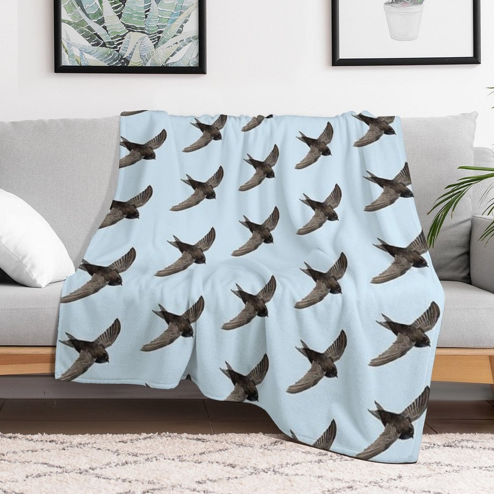 COMMON SWIFT-Apus Apus Anti-pilling Throw Blanket