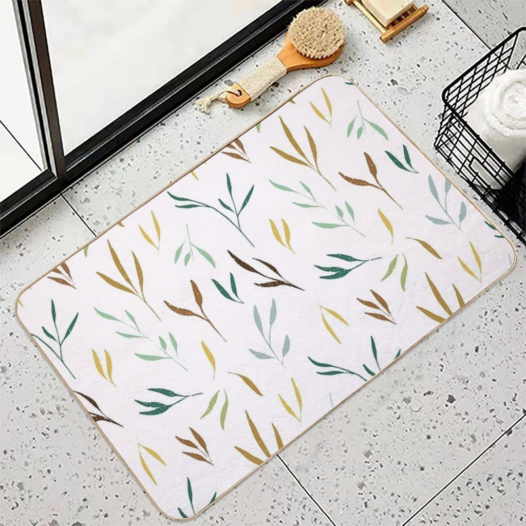 Colorful Branches  Easy Maintenance Bath Mat