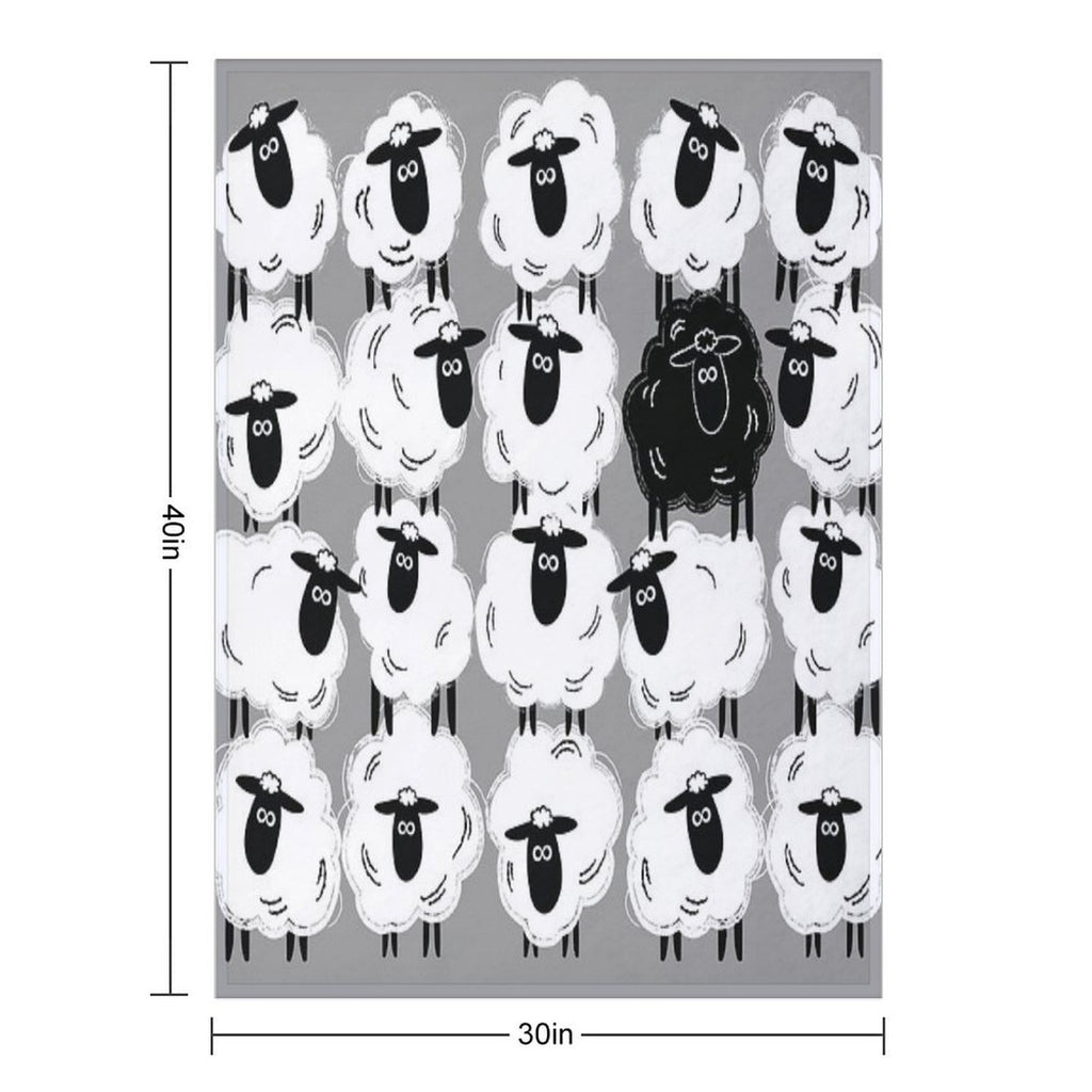 Black Sheep #1 - By Sheep Well Wrinkle-free Throw Blanket