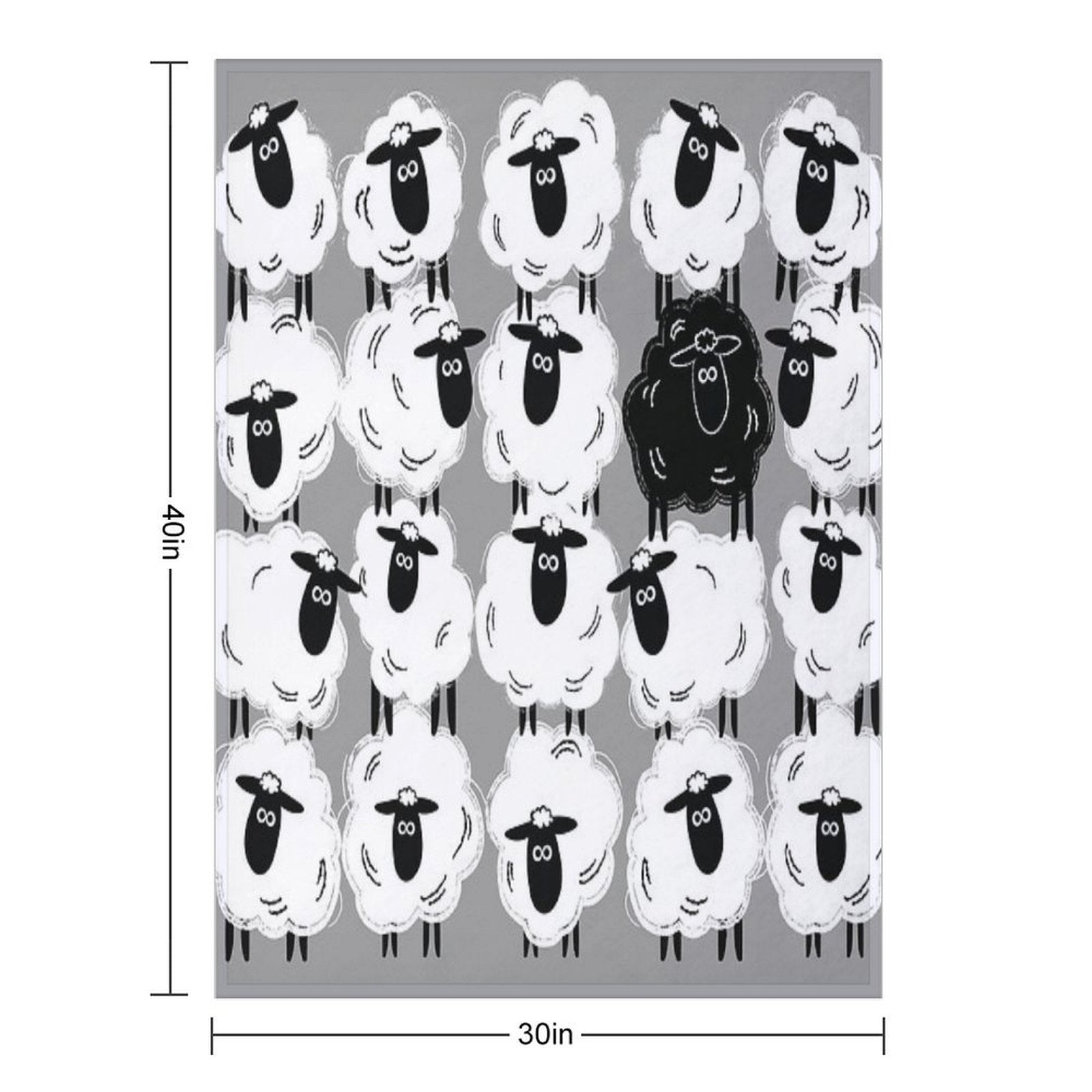Black Sheep #1 - By Sheep Well Wrinkle-free Throw Blanket
