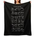 F-1 Race Tracks  Vertical (White Stencil - No Background) Gift-ready Throw Blanket