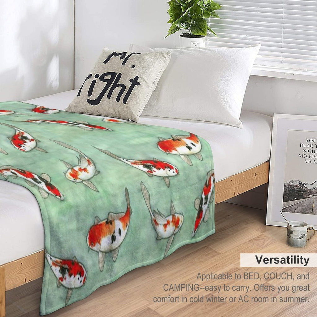 La Ronde Des Carpes Koi Premium Throw Blanket