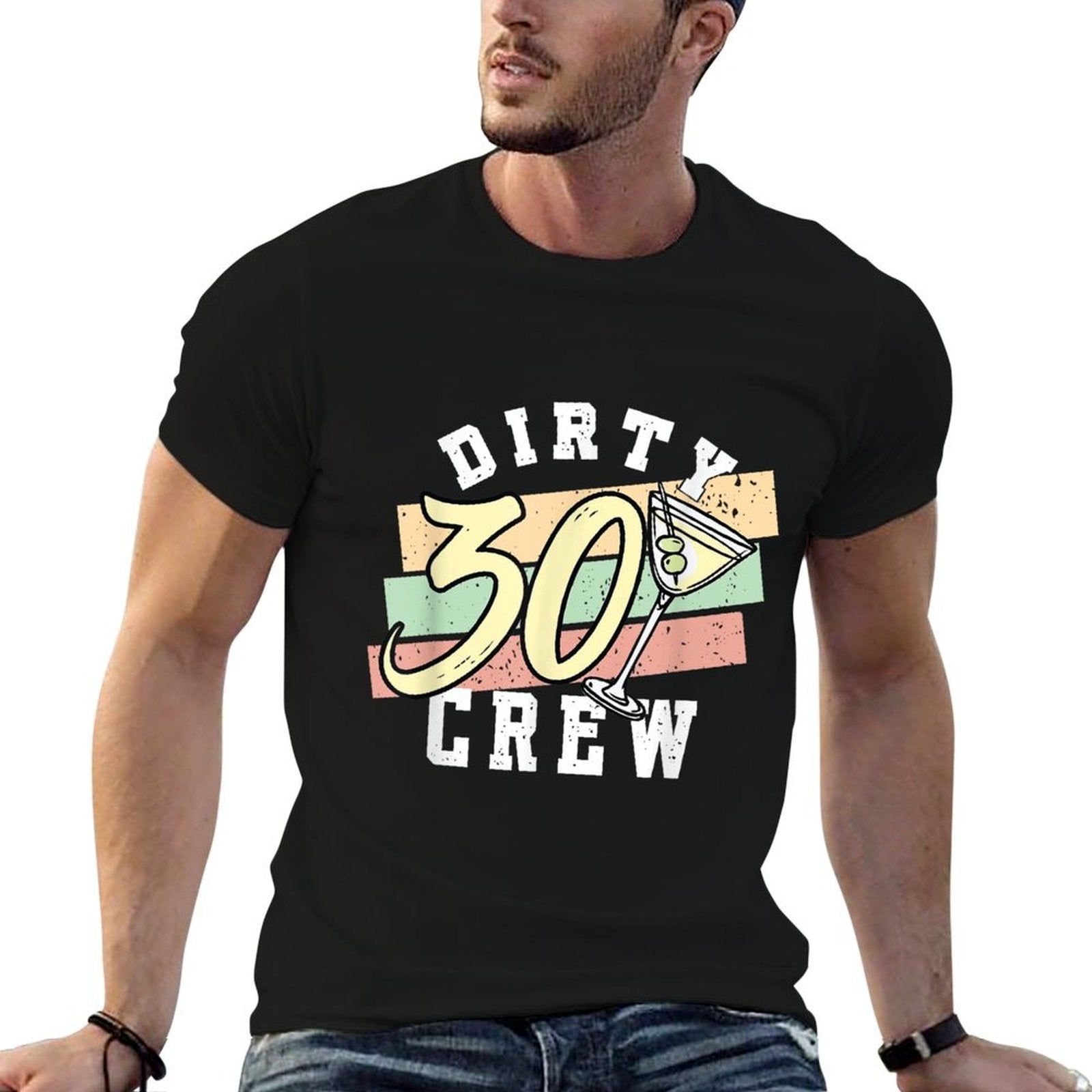 Dirty Thirty Crew  30th Birthday Party  30 Years Old  Graphic-printed T-Shirt