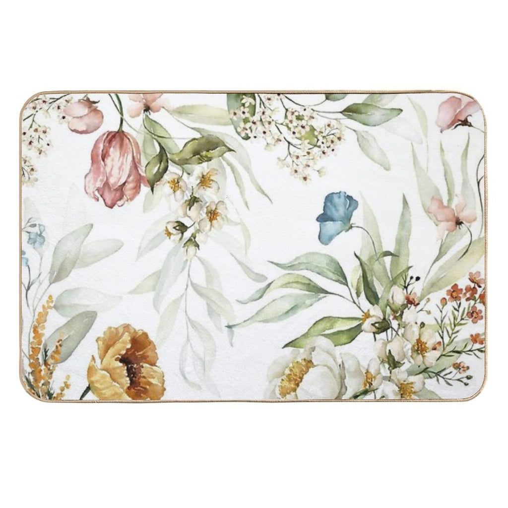 Floral Pattern  Anti-Trip Bath Mat