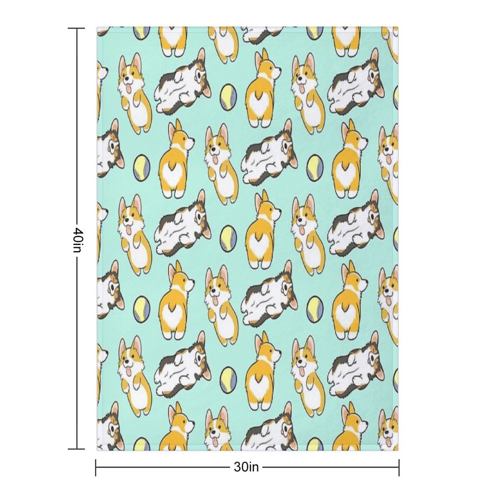 Corgi Set Eco-conscious Throw Blanket