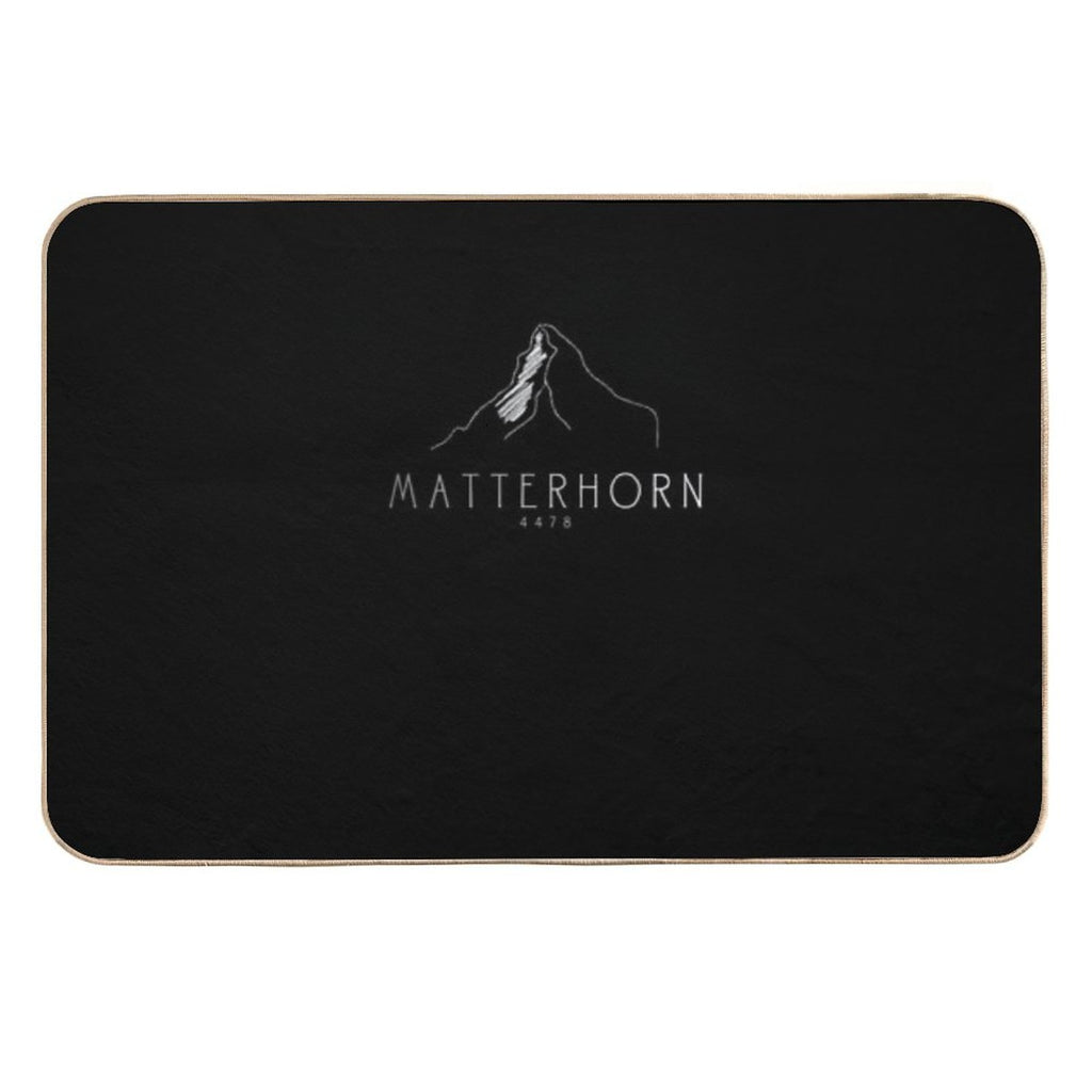 Matterhorn Alps Mountain Hiking Mountaineering  Easy Maintenance Bath Mat