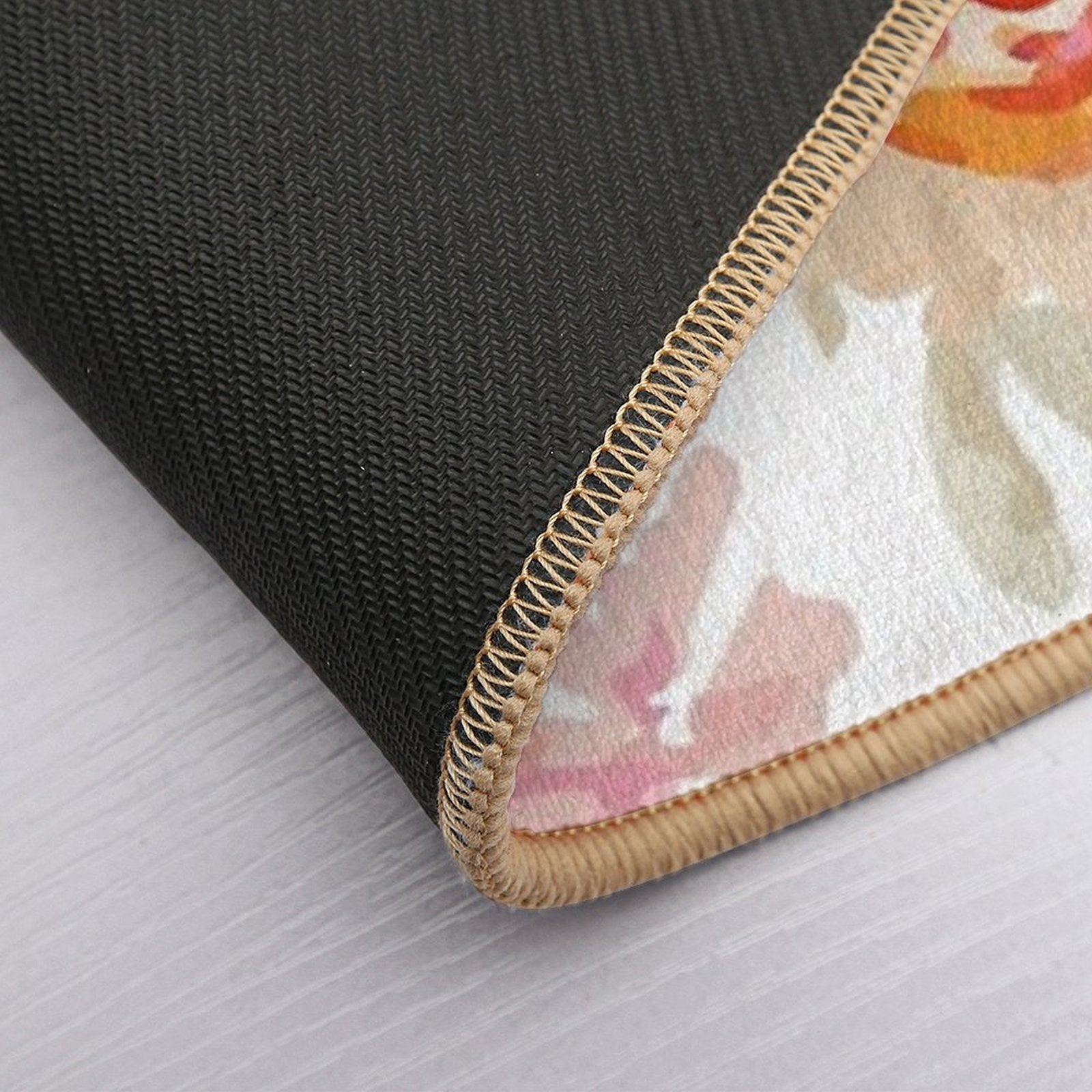 Flower Print Shower Curtain  Versatile Bath Mat