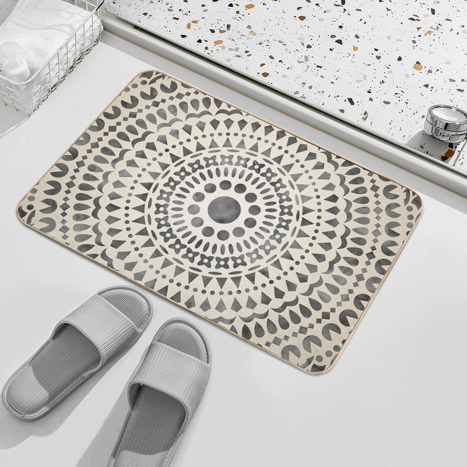 Watercolor Mandala Mandala10w  Eco-Friendly Bath Mat