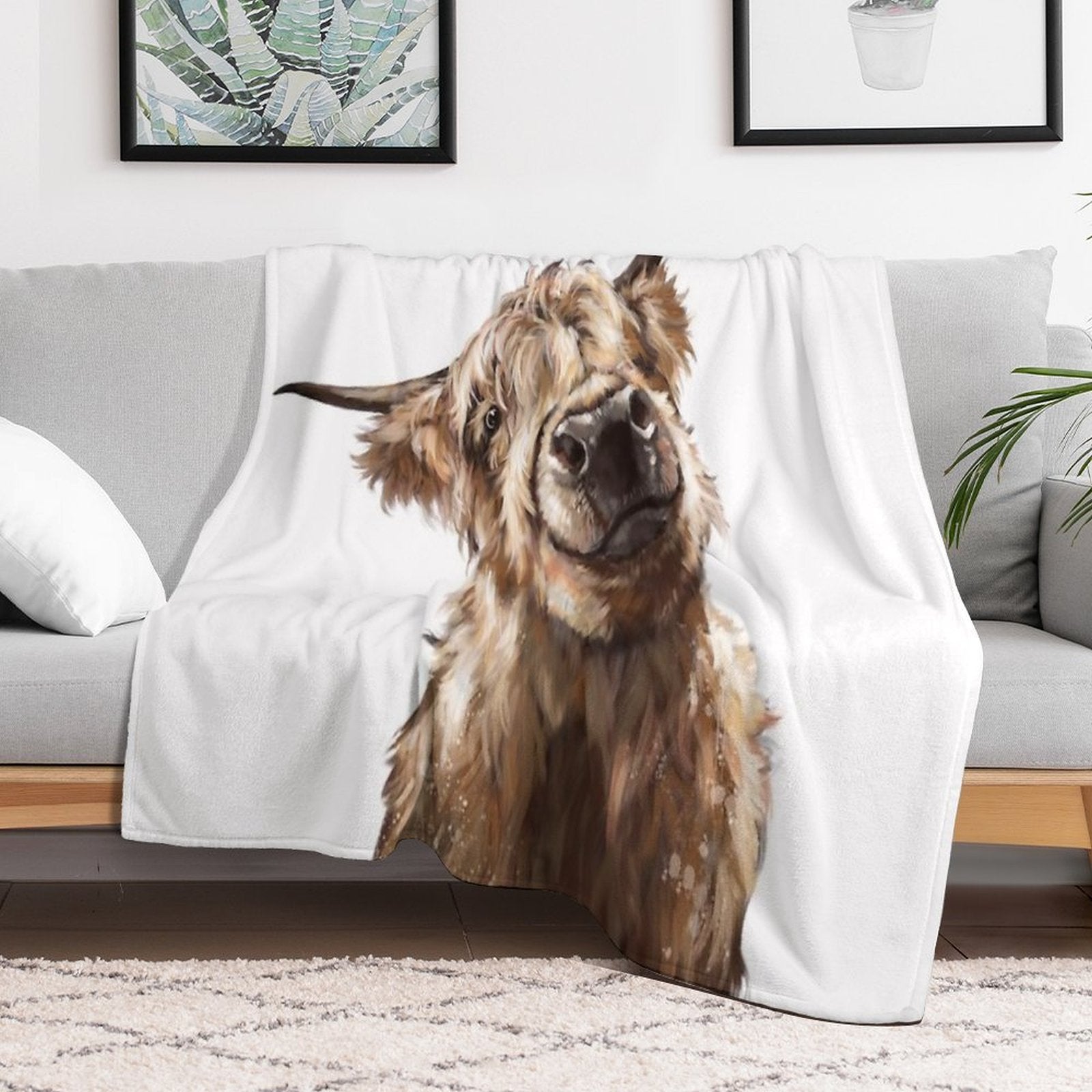 Highland Cow Versatility Throw Blanket