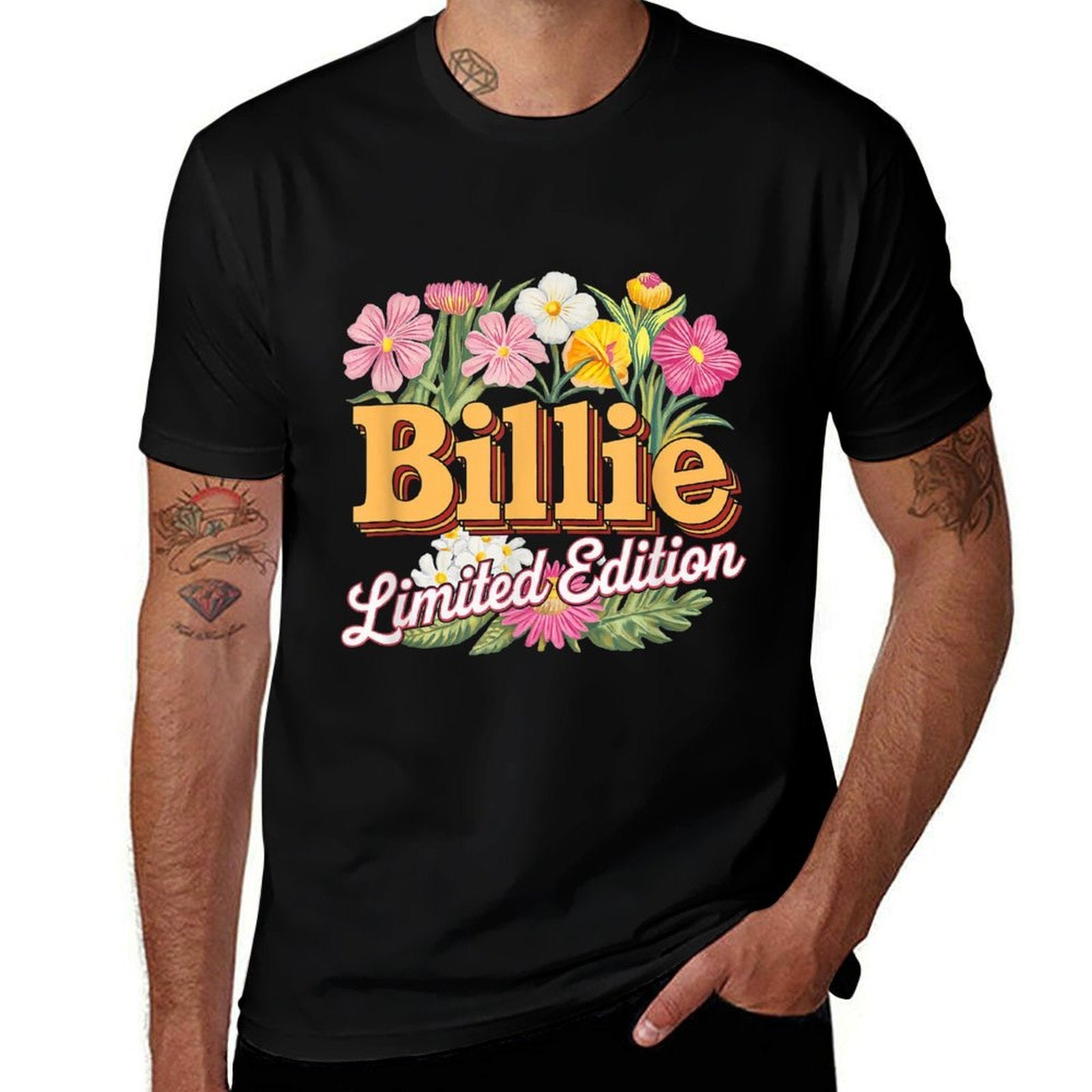 Billie Limited Edition Vintage Custom Name Wife Grandma  Fade-proof Color T-Shirt
