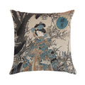 Classic Vintage Ukiyo-e Japanese Art Geisha Portrait Soft Gift Ready Throw Pillow