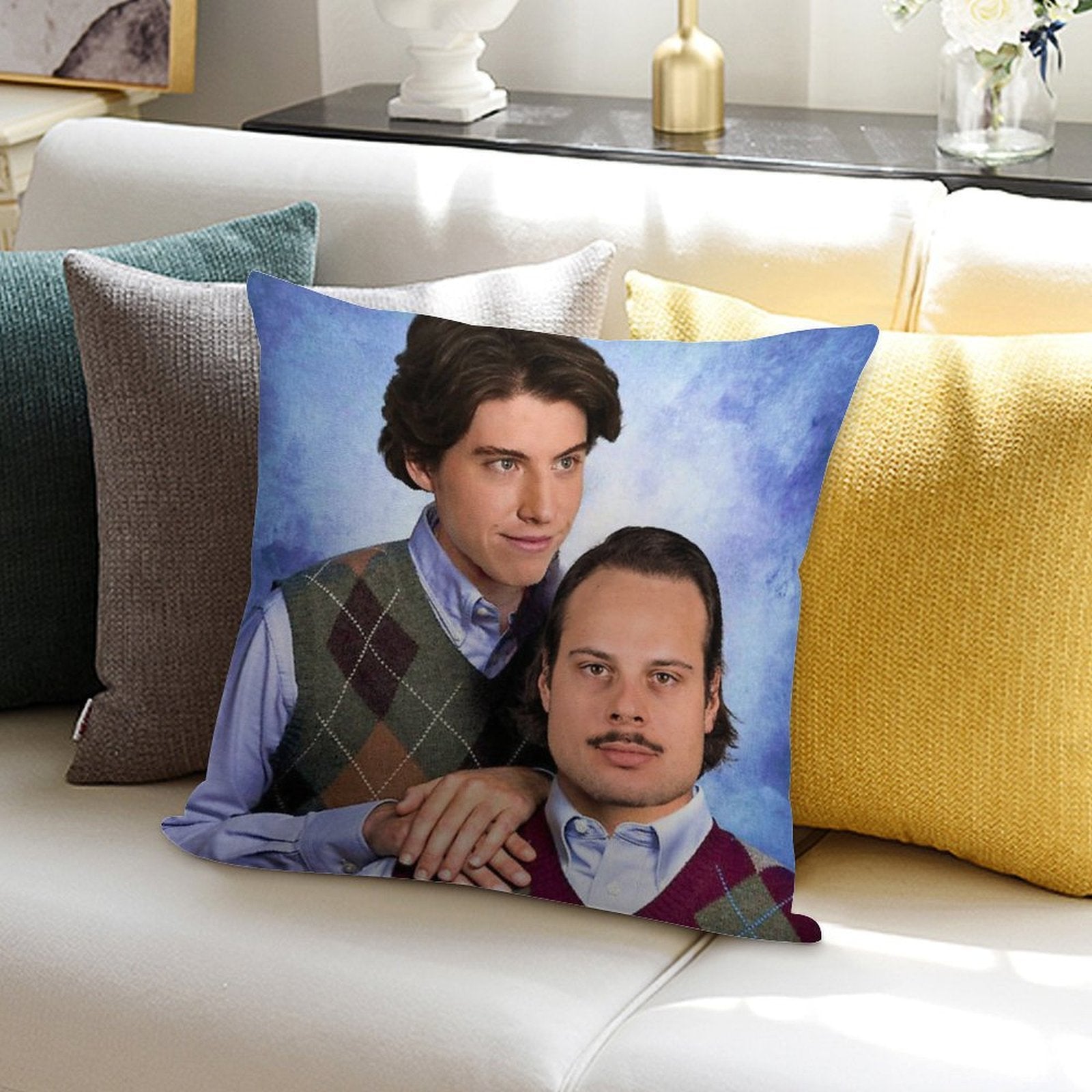 Matthews + Marner Stepbrothers Soft Washable Throw Pillow