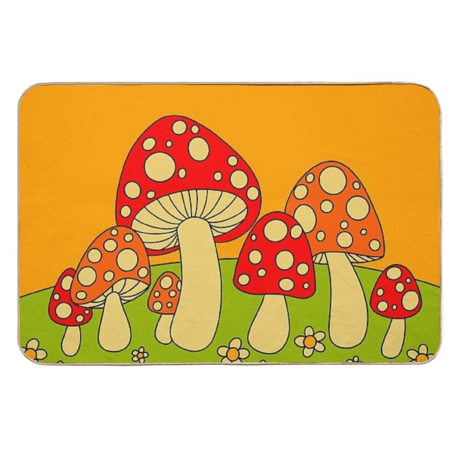 Mushrooms  Rapid-Drying Bath Mat