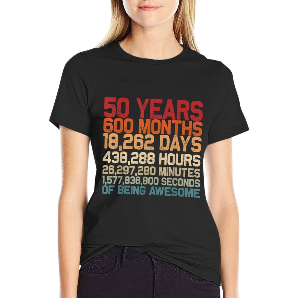 50 Years of Being Awesome Retro Vintage Funny 50th Birthday  Quick-drying T-Shirt