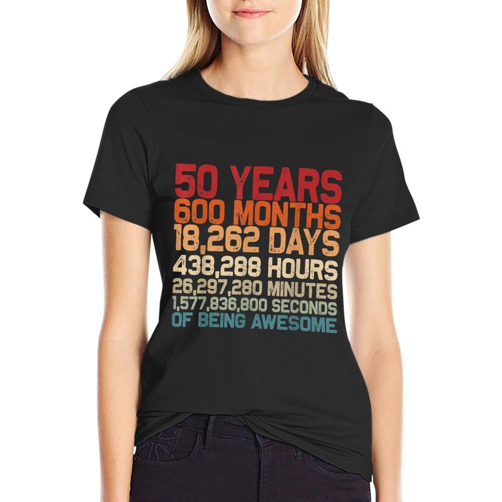 50 Years of Being Awesome Retro Vintage Funny 50th Birthday  Quick-drying T-Shirt