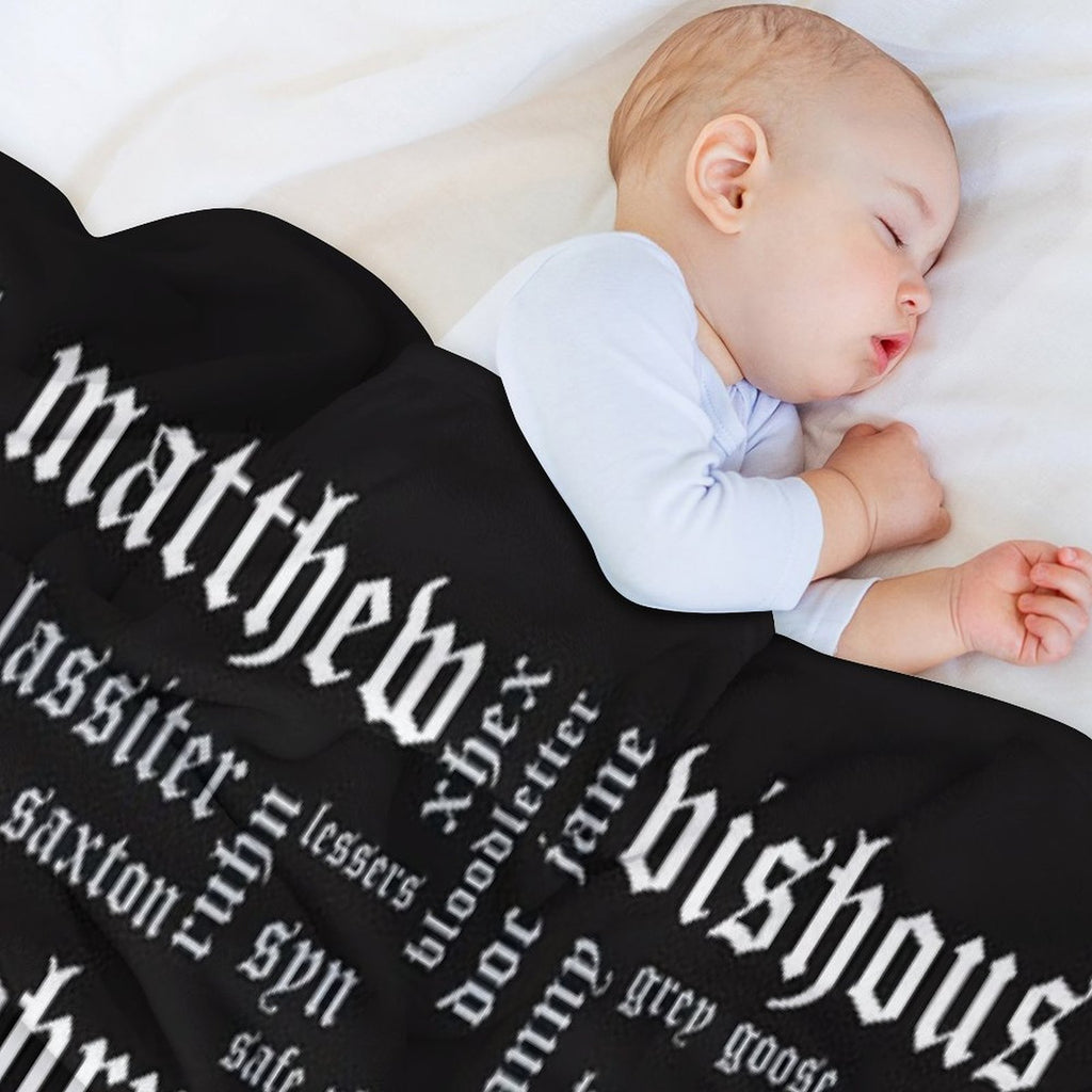 Black Dagger Brotherhood Word Cloud - Landscape All-season Throw Blanket