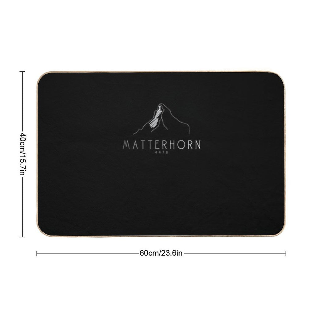 Matterhorn Alps Mountain Hiking Mountaineering  Easy Maintenance Bath Mat