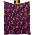 Bohemian 90's Sun And Moon Celestial Pattern All-season Throw Blanket