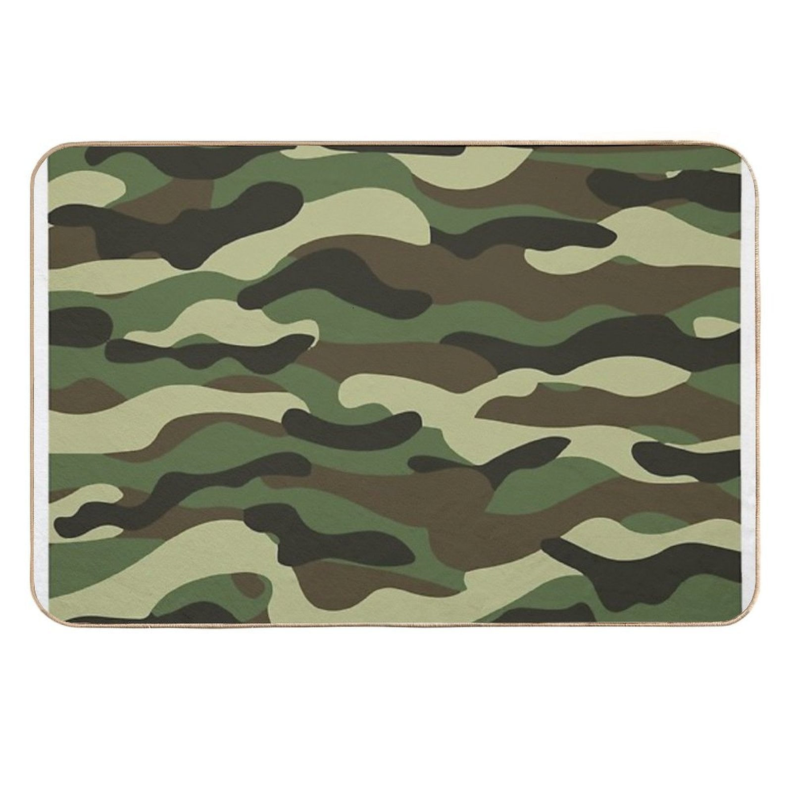 Camouflage Camo Military Design  Long-Lasting Bath Mat