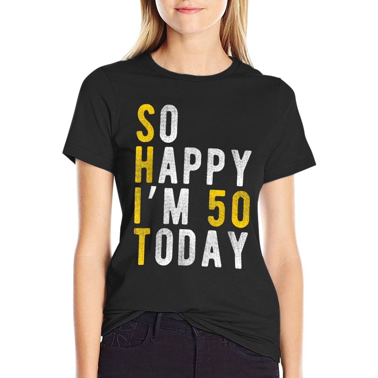 So Happy I'm 50 Years Old Funny 50th Birthday Party Outfit  Classic T-Shirt