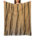 Tiger Fur Gift-ready Throw Blanket