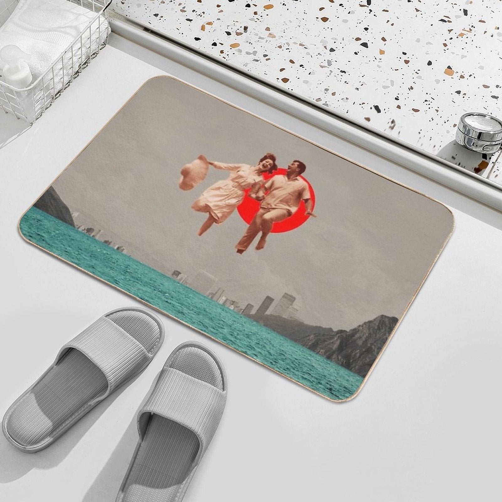 Don't Look Back  Easy Maintenance Bath Mat
