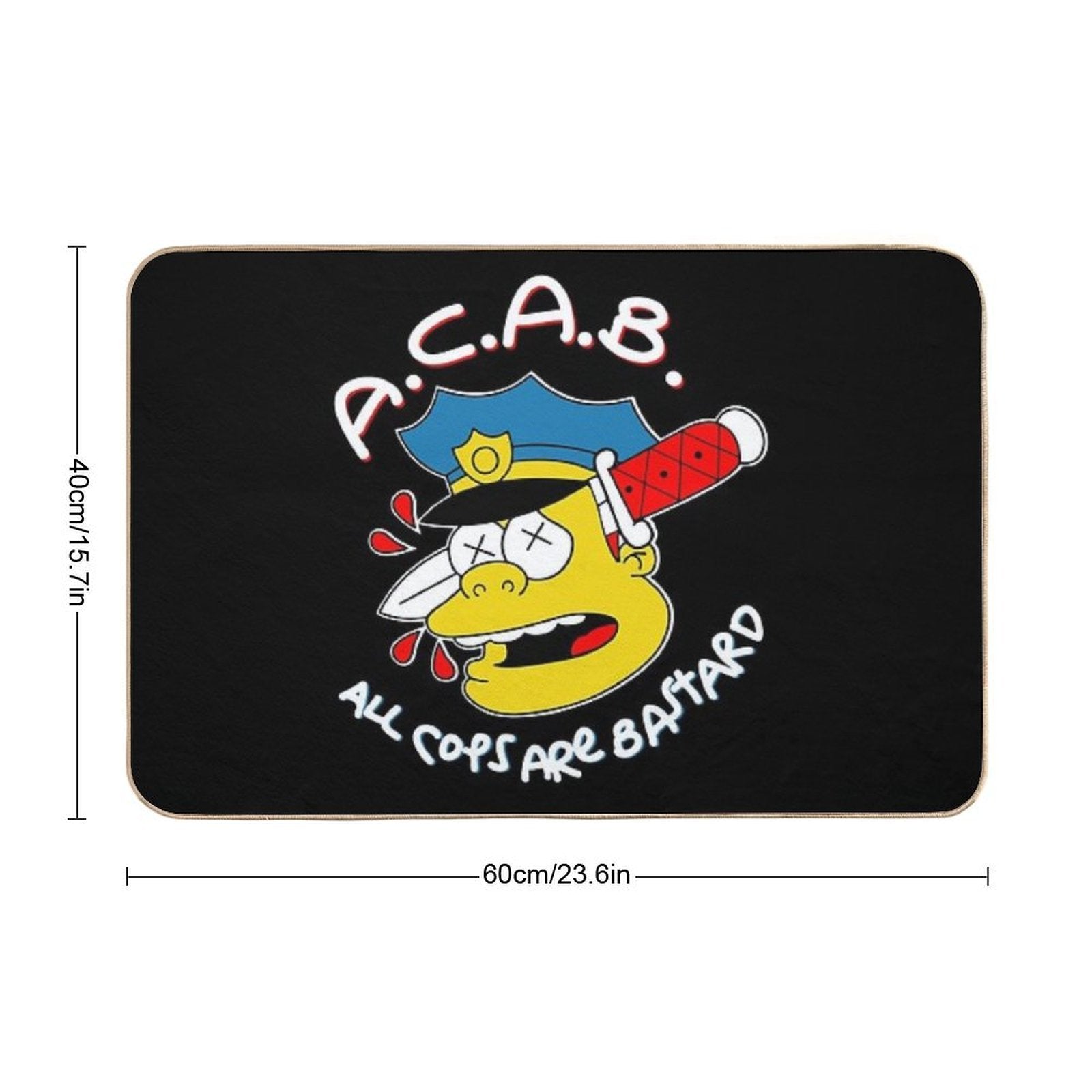 All Cops Are Bastards  Eco-Friendly Bath Mat