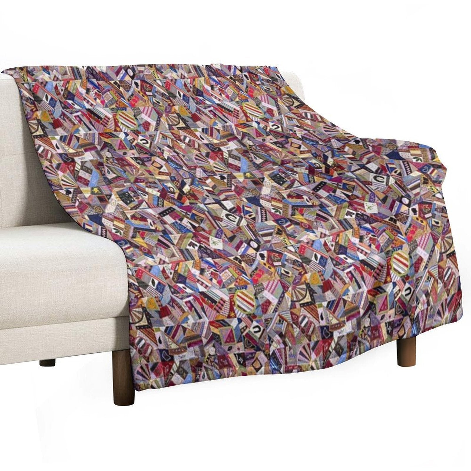 Countryside Palette Cottage Bohemian Patchwork Quilting Crazy Quilt Velvety-soft Throw Blanket