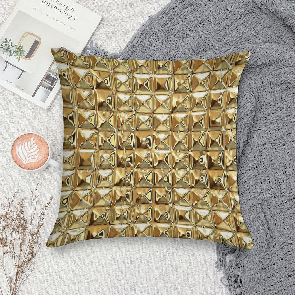 Photograph of Gold ONLY - Not Reflective Soft Skin-Friendly Throw Pillow