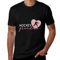 Hockey Grandma Grandmother Heart Player Silhouette  Easy-care T-Shirt
